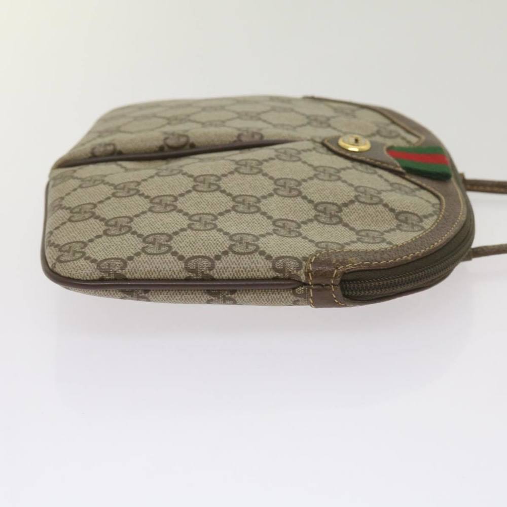 GUCCI GG Canvas Web Sherry Line Shoulder Bag Red Beige 904 02 047 Auth yk10868 - Picture 4 of 16